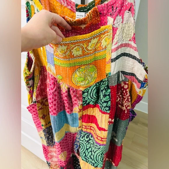 Colorful Patchwork Jumpsuit Kantha Bae - Picture 5 of 12